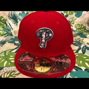 Mens new era Philadelphia Phillies fitted hat size 73/4